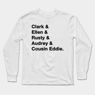 Christmas Vacation Names Black Long Sleeve T-Shirt